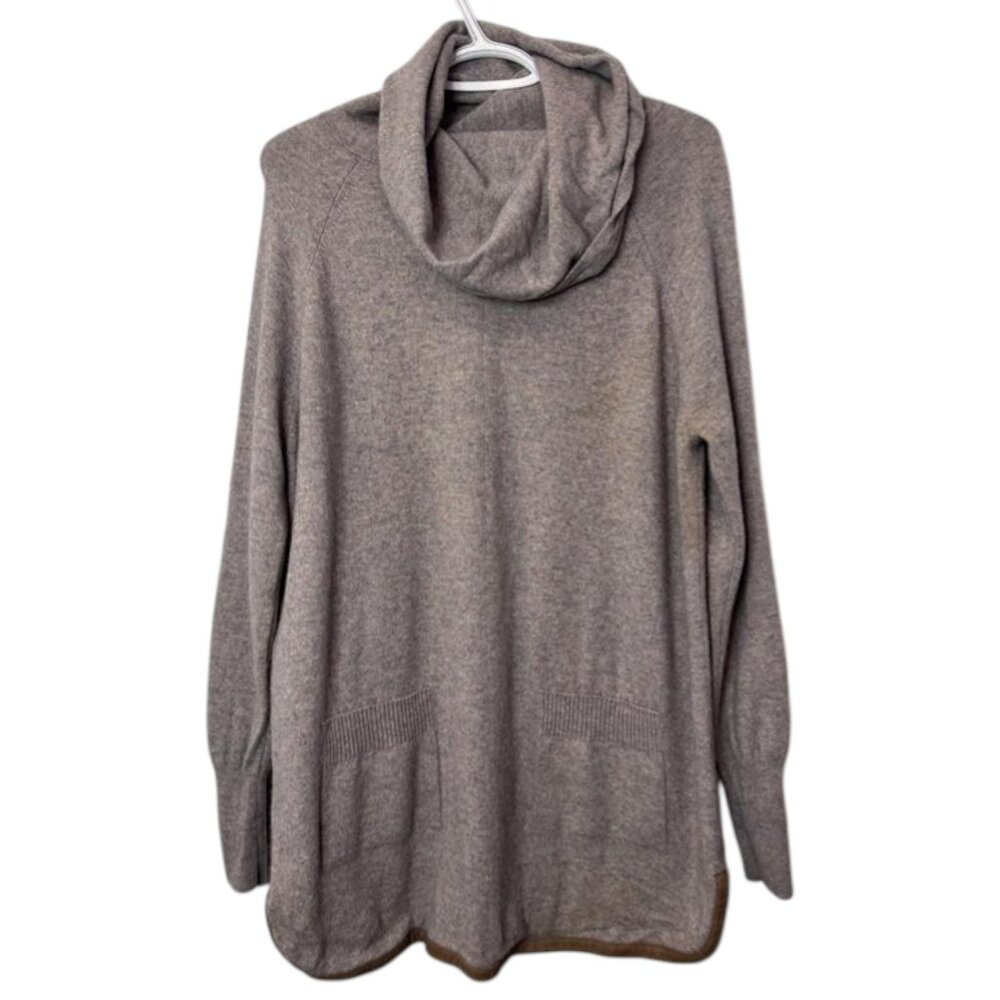 Repeat Silver Edition cowl neck mini sweater dress grey women's size M